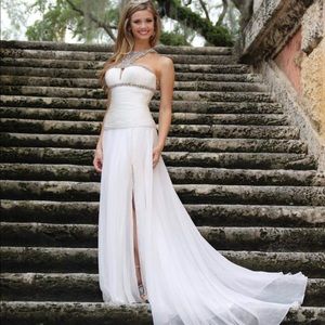 Custom White Jovani Gown